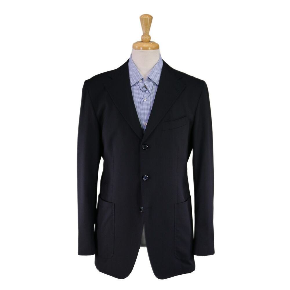 Reporter Quick Jacket Black Patch Pocket Super 110s Wool Unstructured Blazer 40R
